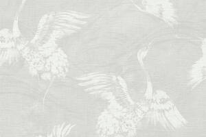Виниловые обои на флизелиновой основе A.S.Creation Linen Style 36631-1 Серый-Белый