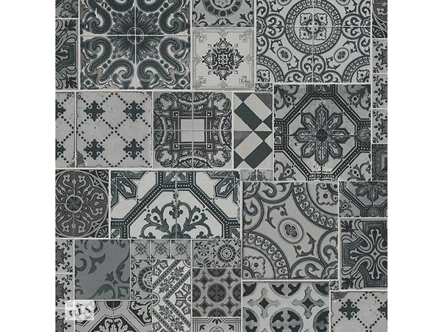Виниловые обои на флизелиновой основе Collage PS International Серый-Черный (42506-20)