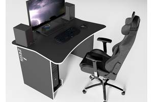 Игровой геймерский стол ZEUS™ ALT-1 черный/белый