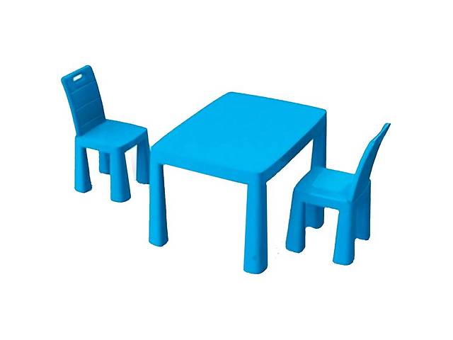Игровой набор Doloni Стол и два стула синий (04680/1)
