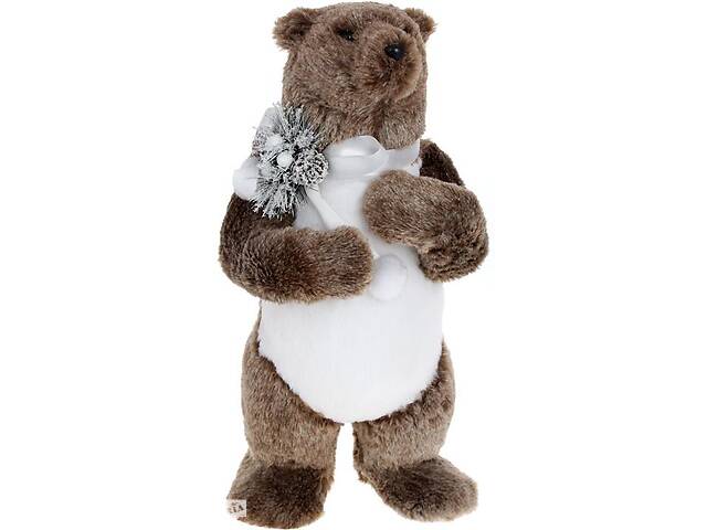 Интерьерная новогодняя игрушка Медведь 43 см меховая Bona DP114226