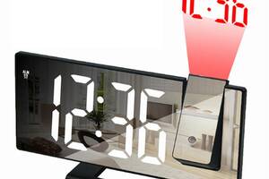 Зеркальные электронные часы с проектором времени OPT-TOP с будильником и календарем (2103354304)