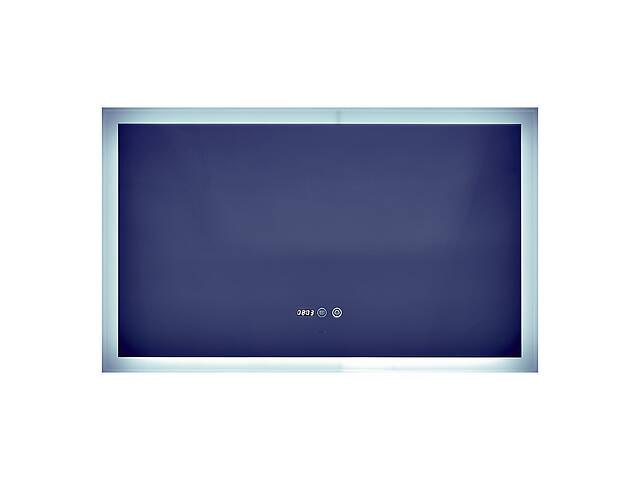 Зеркало Mixxus Flat MR04-100x60 (часы, LED-подсветка, антизапотевание) (MI6008)