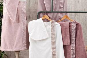 Женский набор полотенец Pupilla Flor для сауны: полотенце-юбка на липучке, чалма, тапочки