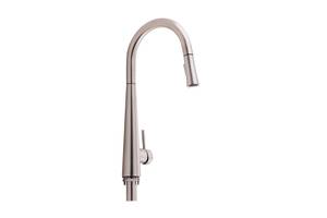 Змішувач для кухні Qtap Evicka з висувним виливом QTEVI91103UN Brushed Nickel PVD