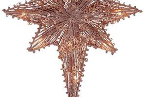 Звезда на елку с подсветкой розового золота 40x20см DP219493 BonaDi
