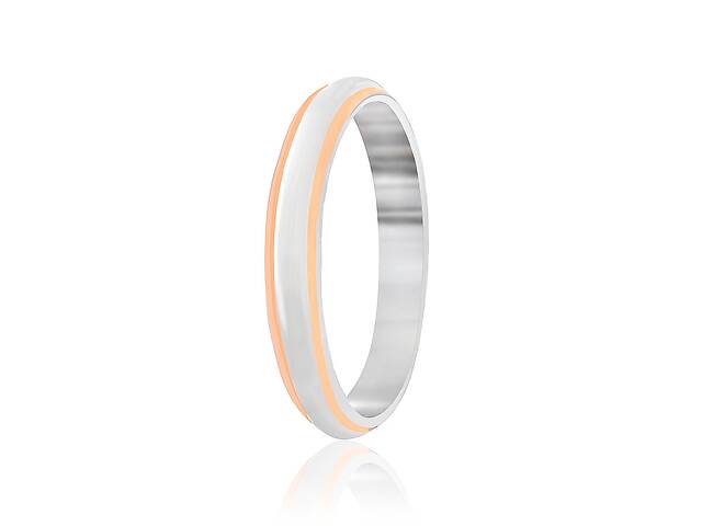 Обручальное кольцо серебряное Silvex 925 позолоченное К23/402 - 16,5