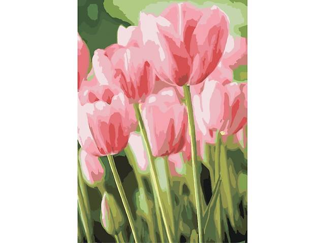 Картина по номерам. Букеты 'Весенние тюльпаны' KHO2069, 35х50 см