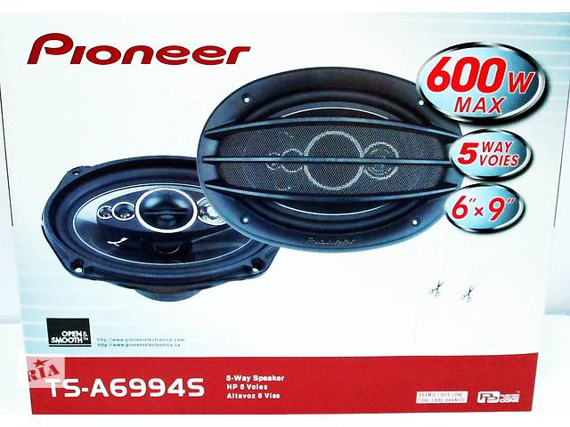 Колонки (динамики) Pioneer TS-A6994S (600Вт) пятиполосные