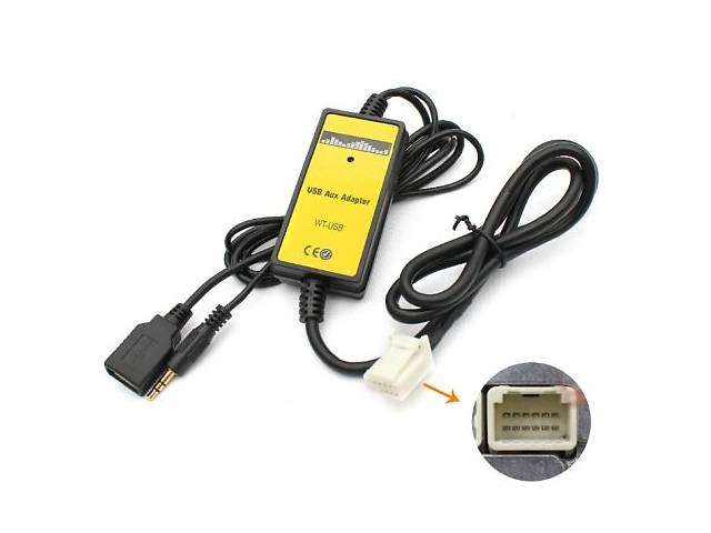 USB MP3 AUX Адаптер для штатних магнітол Toyota Camry, Corolla, Avensis, Avalon, RAV4 6+6 pin Lexus