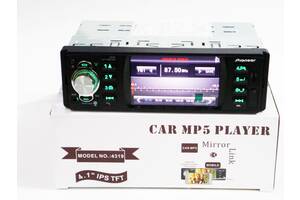 Автомагнітола Pioneer 4319 ISO MP5/FM LCD 4.1' Bluetooth + пульт із виходом під камеру заднього виду