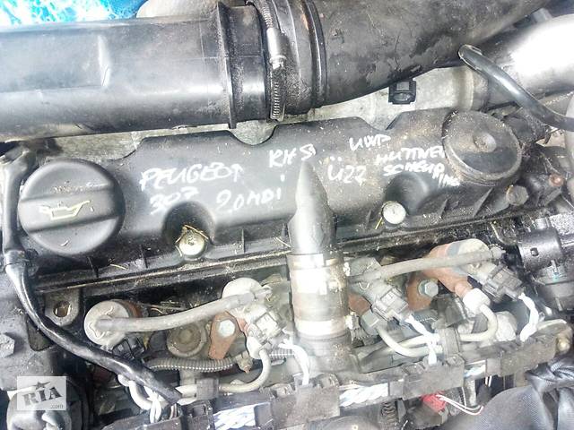 Б / у двигатель для Peugeot 307 2. 0 HDI 2003 RHZ - Фото 2