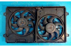 Б/у вентилятор основного радиатора для Volkswagen Sharan 2000-2010 КОМПЛЕКТ (диффузор+моторчик вентилятора)