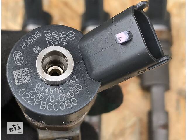 Б/у форсунка для Toyota Yaris 1.4 D (65 кВт 88 л. с.) 0445110262 BOSCH (2005-2011) проверены на стенде - Фото 3