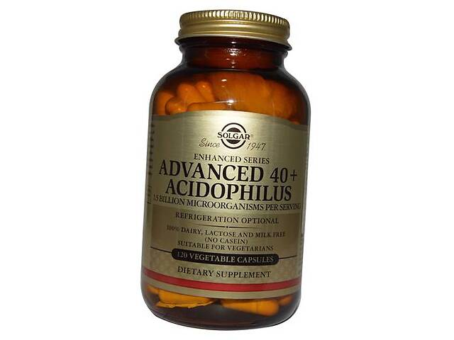 Advanced 40 plus Acidophilus Solgar 120вегкапс (69313003)