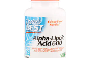 Альфа-липоевая кислота, Doctor's Best, Alpha-Lipoic Acid, 600 мг, 60 капсул