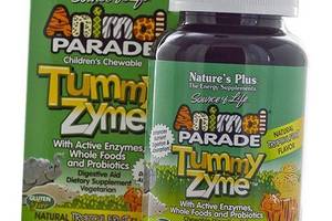 Animal Parade Tummy Zyme Children's Nature's Plus 90таб Тропічний фрукт (69375006)