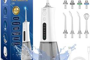 AUIEI Water Flosser для зубов Аккумуляторный оральный ирригатор Портативный очиститель зубов 300 мл 5 режимов