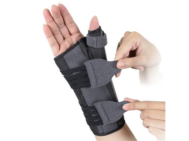 Бандаж на запястье и суставы большого пальца с анатомическими шинами Ortop EH-404 на правую руку M