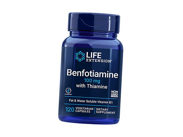 Бенфотиамин с Тиамином Benfotiamine with Thiamine Life Extension 120вегкапс (72346025)