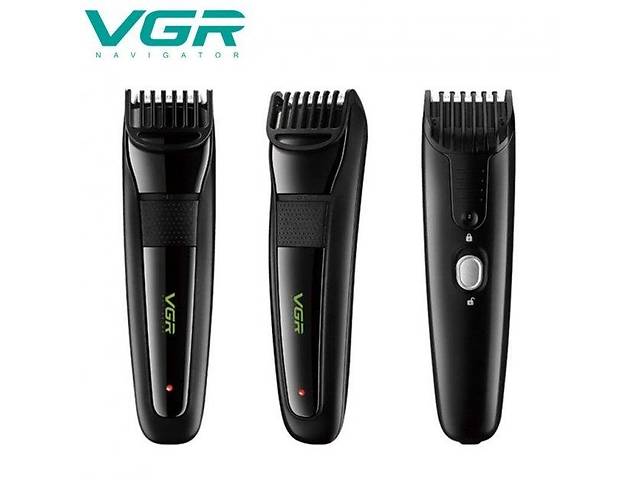 Беспроводная аккумуляторная машинка для стрижки волос VGR V 015 Black