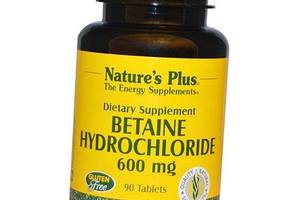 Betaine Hydrochloride 600 Nature's Plus 90таб (72375005)