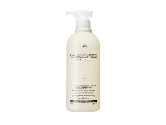 Безсульфатный шампунь Lador Triplex Natural Shampoo 530 мл (8809500810629)