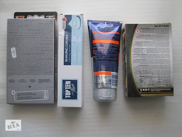 BIC Flex 5 Hybrid, TOP TEN Shaving Cream, EVELINE CREAM-GEL FOR MEN, лосьйон - Фото 3