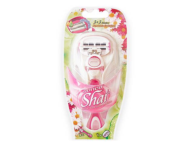 Бритва женская Dorco Shai Sweetie 6 лезвий + 2 сменые кассеты (3026)