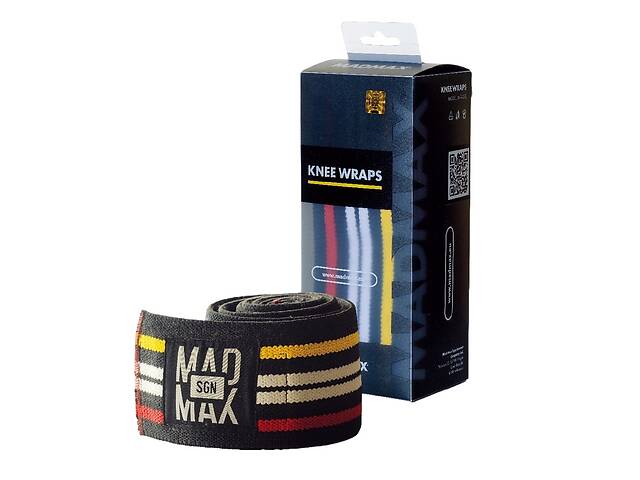 Бинты на колени MadMax MFA-292 Knee Wraps Black
