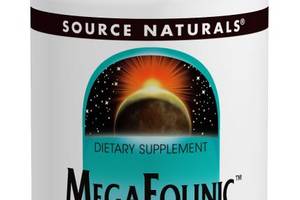 Биоактивная форма фолиевой кислоты (В9) 800мкг MegaFolinic Source Naturals 120 таблеток