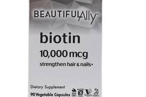 Биотин Bluebonnet Nutrition Beautiful Ally, Biotin 10000 mcg 90 Veg Caps