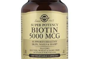 Биотин Solgar Biotin 5000 mcg 100 Veg Caps SOL-00314