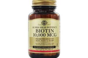 Биотин Solgar Biotin Super High Potency 10000 mcg 60 Veg Caps