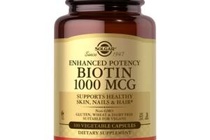 Биотин Solgar В7 1000 мкг 100 вегетарианских капсул