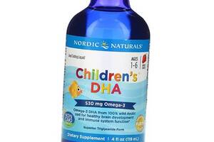 Children's DHA Liquid Nordic Naturals 119мл Полуниця (67352006)
