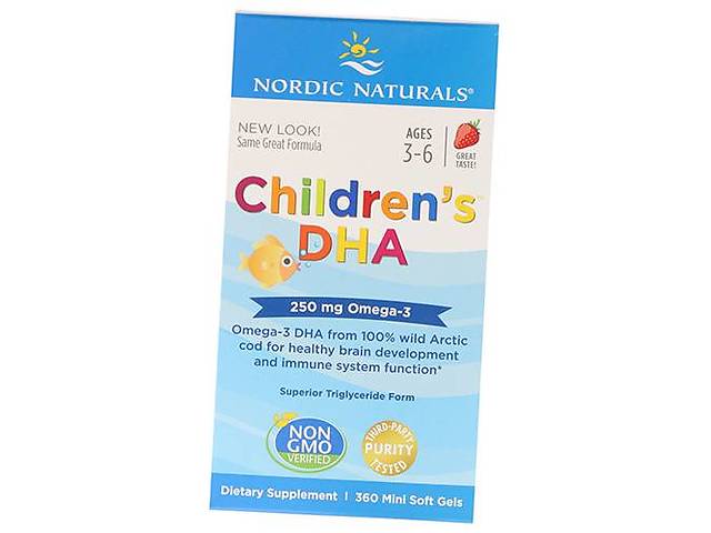 Children's DHA Nordic Naturals 360гелкапс Клубника (67352005)