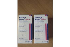 Депакін хроно 500 мг таблетки, в/о, прол./д. по 500 мг №30 у конт.