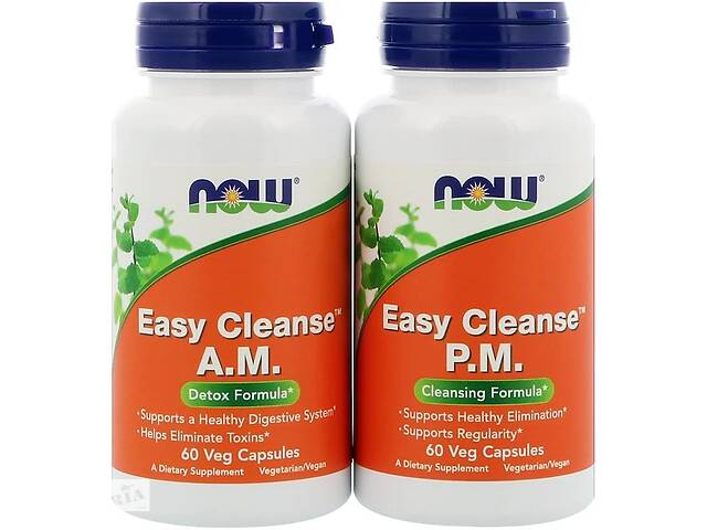 Детокс Очищение Организма Easy Cleanse Now Foods 2 бутылки по 60 капсул