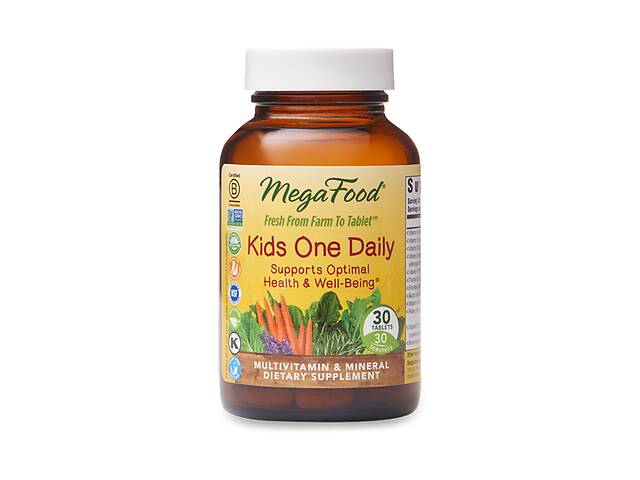 Детские ежедневные витамины Kids One Daily, MegaFood, 30 таблеток