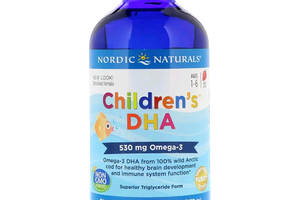 ДГК для Детей со Вкусом Клубники Children's DHA Strawberry Nordic Naturals 237 мл