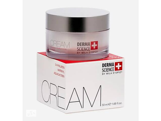 Дневной крем Hyalyronic⁴ Derma Science от Mila D opiz Vivasan Швейцария 50 ml / Денний крем з Гіалуроном Купи