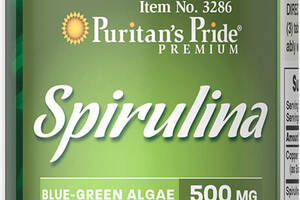Добавка Puritans Pride Спирулина 500 мг 100 таблеток (31069)