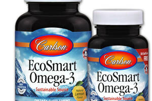 EcoSmart Omega-3 Carlson 90+30 желатиновых капсул Вкус Лимона