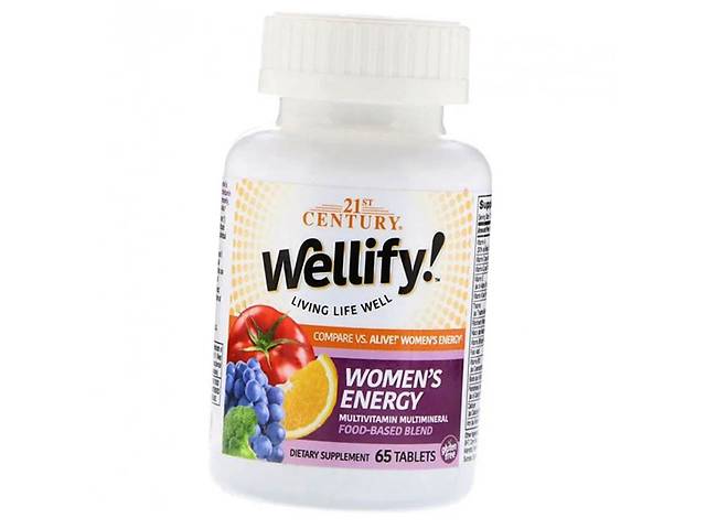 Энергетические мультивитамины и мультиминералы для женщин Wellify Women's Energy 21st Century 65таб (36440088)