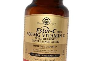 Естер-С плюс Вітамін С, Ester-C 500 plus Vitamin C, Solgar 100вегкапс (36313206)