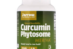 Фитосомы Куркумина 500 мг, Curcumin Phytosome Meriva, Jarrow Formulas, 60 гелевых капсул