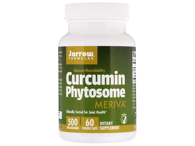 Фитосомы Куркумина 500 мг, Curcumin Phytosome Meriva, Jarrow Formulas, 60 гелевых капсул