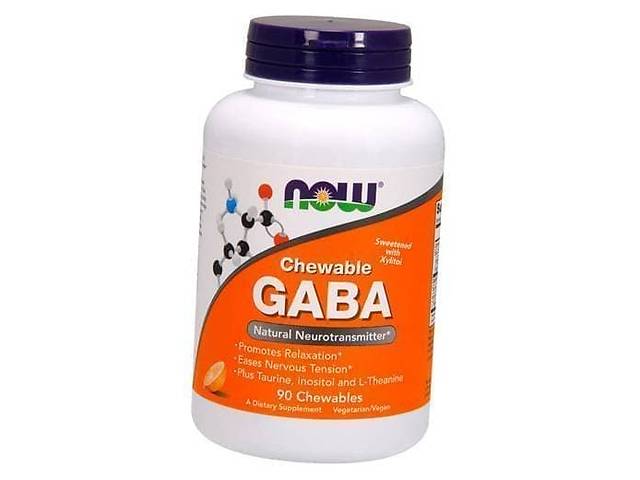 Gaba 250 Chewable Now Foods 90таб Апельсин (72128046)