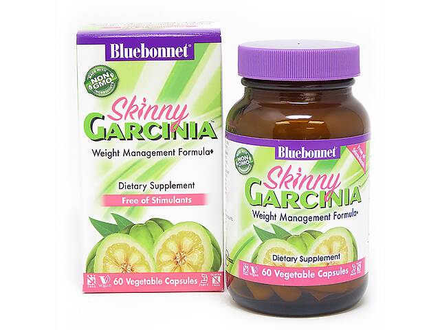 Гарциния формула управления весом Bluebonnet Nutrition Skinny Garcinia 60 вегетарианских капсул